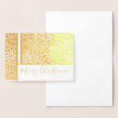 Dorée carte de Noël dahlias foil (Affichage)