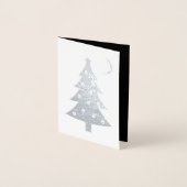 Dorée Carte de Noël Déplaisant Arbre (Devant)