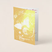 Dorée Carte de Noël des anges inconscients (Devant)