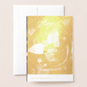 Dorée Carte de Noël des anges inconscients (Derrière avec enveloppe)