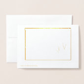 Dorée Carte de Noël éléphant (Derrière avec enveloppe)