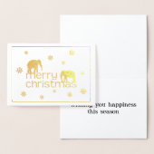 Dorée Carte de Noël éléphant (Affichage)
