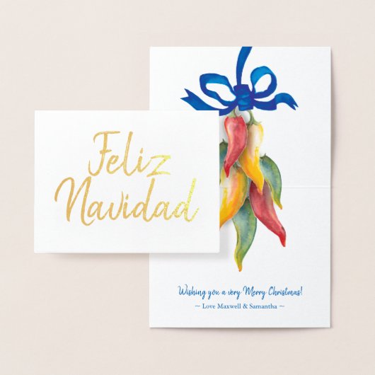 Dorée Carte de Noël Faliz Navidad Real Foil (Affichage)