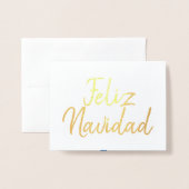 Dorée Carte de Noël Faliz Navidad Real Foil (Devant avec enveloppe)