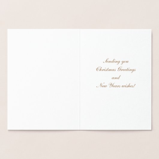 Dorée Carte de Noël Foiled Merry Trees (Intérieur)