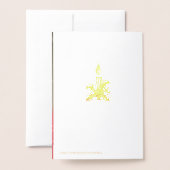 Dorée Carte de Noël Goid Foil (Derrière avec enveloppe)