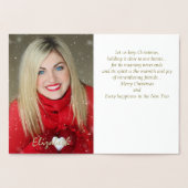 Dorée Carte de Noël Goid Foil (Intérieur)