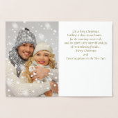 Dorée Carte de Noël Gold Foil avec arbre de Noël (Intérieur)