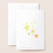 Dorée Carte de Noël Gold Foil Portrait (Derrière avec enveloppe)