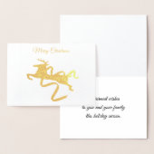 Dorée Carte de Noël Gold Foil Reindee (Affichage)