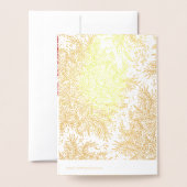 Dorée Carte de Noël Gold Foil Snowflake (Derrière avec enveloppe)