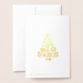 Dorée Carte de Noël Gold Foil Snowfltree (Derrière avec enveloppe)