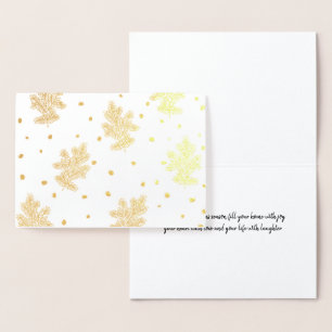 Dorée Carte de Noël Golden Pine Boughs