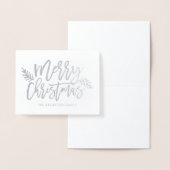 Dorée Carte de Noël Joyeuse Foil Script (Affichage)