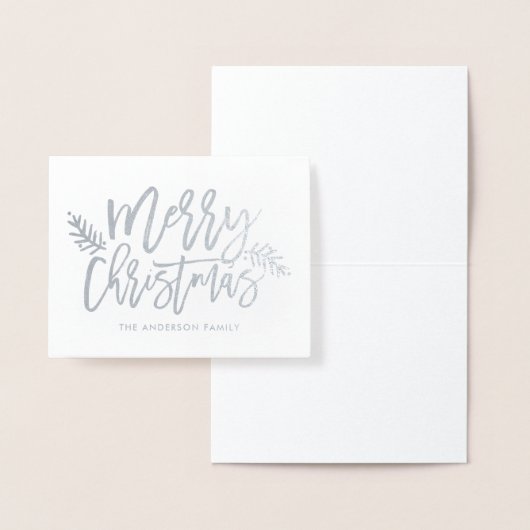 Dorée Carte de Noël Joyeuse Foil Script (Affichage)