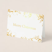 Dorée Carte de Noël Joyeuse Gold Foil (Devant)
