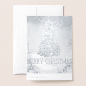 Dorée Carte de Noël joyeux (Derrière avec enveloppe)