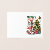 Dorée Carte de Noël Meowy  (Intérieur)