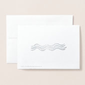 DORÉE CARTE DE NOËL MODERNE EN ARGENT CÔTIER PHOTO DE PL (Derrière avec enveloppe)