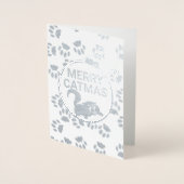 Dorée Carte de Noël pour chat Kitty Chat Foil (Devant)