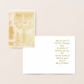 Dorée Carte de Noël rustique victorienne (Affichage)