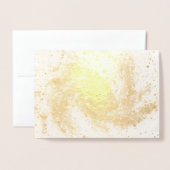 Dorée Carte de Noël Spiral Galaxy (Devant avec enveloppe)