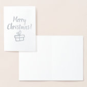 Dorée Carte de Noël sur papier kraft. (Affichage)