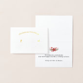 Dorée Carte de Noël Tandem Bicyclette en or (Affichage)