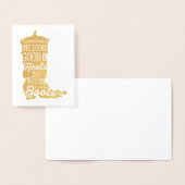 Dorée Carte de note d'amorçage pour fille (Affichage)