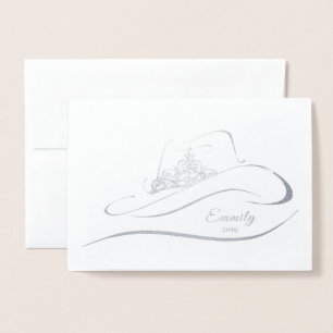 Dorée Carte de note de la Couronne Foil Crown