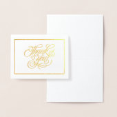 Dorée Carte de note Gold Foil Thank you (Affichage)