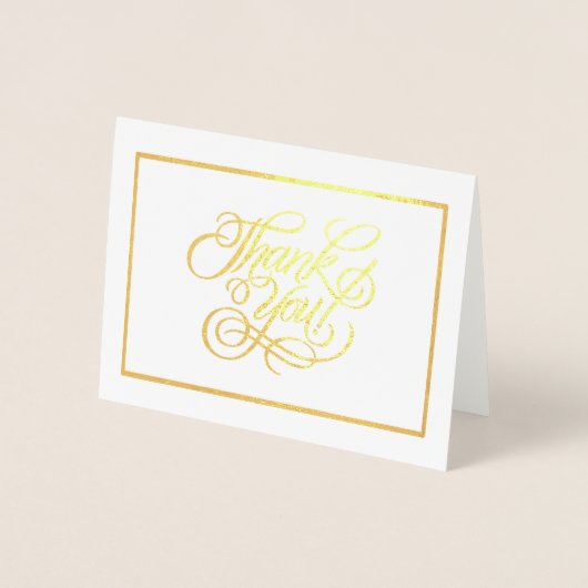 Dorée Carte de note Gold Foil Thank you (Devant)