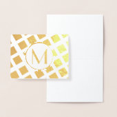 Dorée Carte de note initiale de mise à l'huile personnal (Affichage)