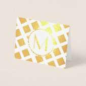 Dorée Carte de note initiale de mise à l'huile personnal (Devant)