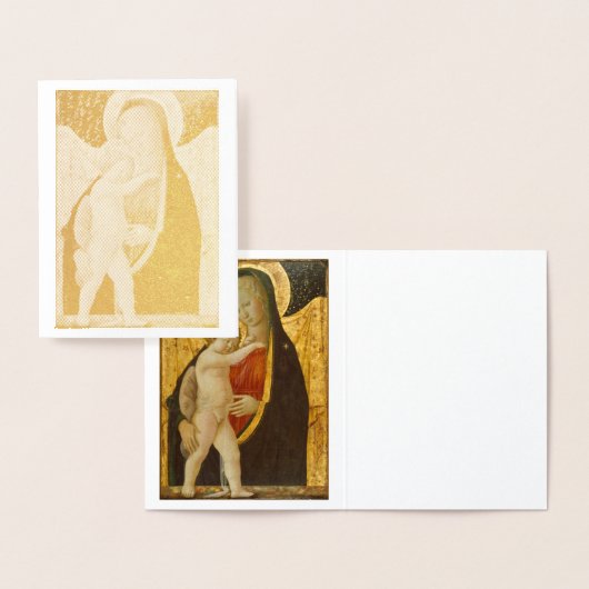 Dorée Carte de note Madonna et Child Gold Foil (Affichage)