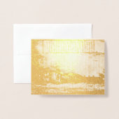 Dorée Carte de note moderne abstraite à dégradé jaune - (Devant avec enveloppe)