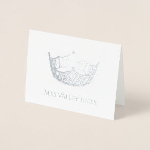 Dorée Carte de note Pageant Crown Foil