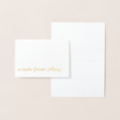 Dorée Carte de note personnalisée Gold Foil (Affichage)