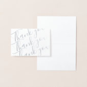 Dorée Carte de note Remerciements Foil (Affichage)