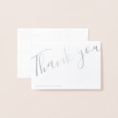 Dorée Carte de note Remerciements Foil (Derrière avec enveloppe)