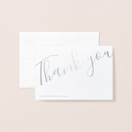 Dorée Carte de note Remerciements Foil (Derrière avec enveloppe)