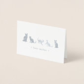 Dorée Carte de papeterie personnalisée en argent de l'éq (Devant)