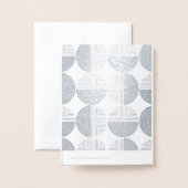 Dorée Carte de papier à lettres Motif Foil Labyrinth Cir (Derrière avec enveloppe)