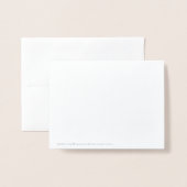 Dorée Carte de papier d'aluminium - Atomes dans des cerc (Derrière avec enveloppe)