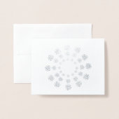 Dorée Carte de papier d'aluminium - Atomes dans des cerc (Devant avec enveloppe)