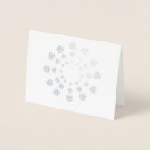 Dorée Carte de papier d'aluminium - Atomes dans des cerc (Devant)
