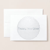Dorée Carte de papier d'aluminium - Bonne Année (Devant avec enveloppe)