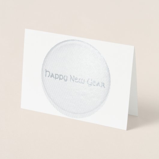 Dorée Carte de papier d'aluminium - Bonne Année (Devant)