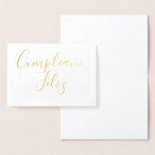 Dorée Carte de papier d'aluminium doré calligraphiée sim (Affichage)