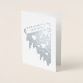 Dorée Carte de Pizza Gris Argent Saint-Valentin (Devant)